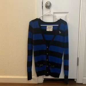 Abercombie and fitch Striped bow cardigan